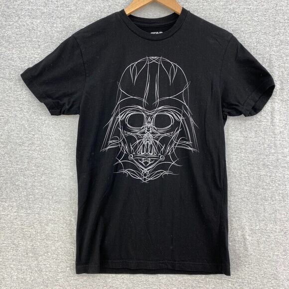 Star Wars Tshirt Mens Medium Black Darth Vadar Skull Tee Short Sleeve - Picture 1 of 7